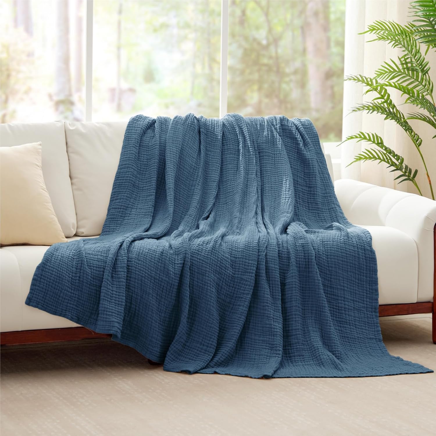 Thumbnail 4 de Cotton Muslin Blanket, 90 x 90