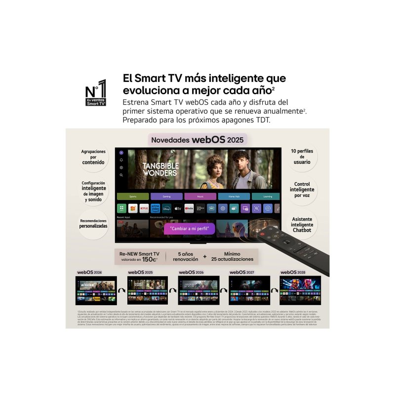 Thumbnail 2 de LG QNED 43QNED70A6A TV QNED de 43" 4K Smart TV con HDR10, WiFi y Bluetooth