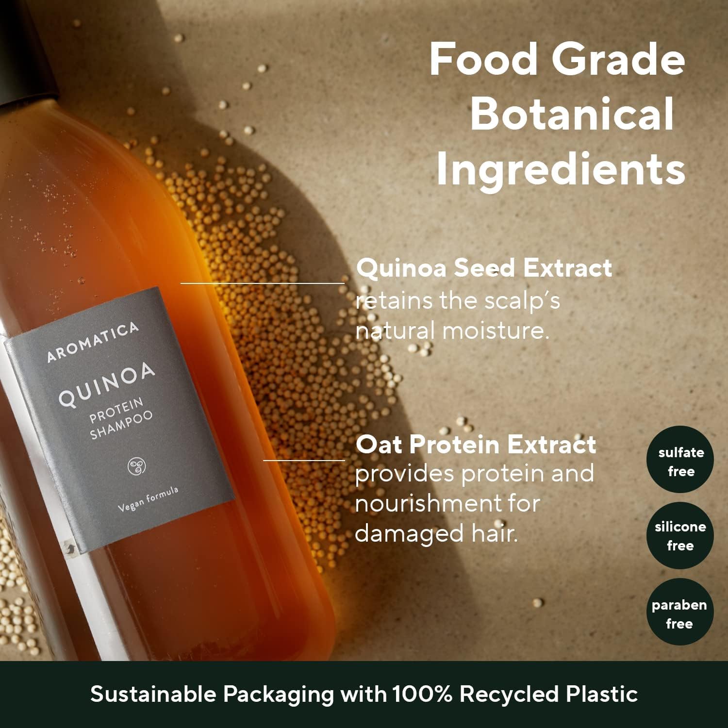 Thumbnail 2 de AROMATICA Shampooing Protéiné au Quinoa 400 ml — réparation et douceur sans sulfates ni silicones