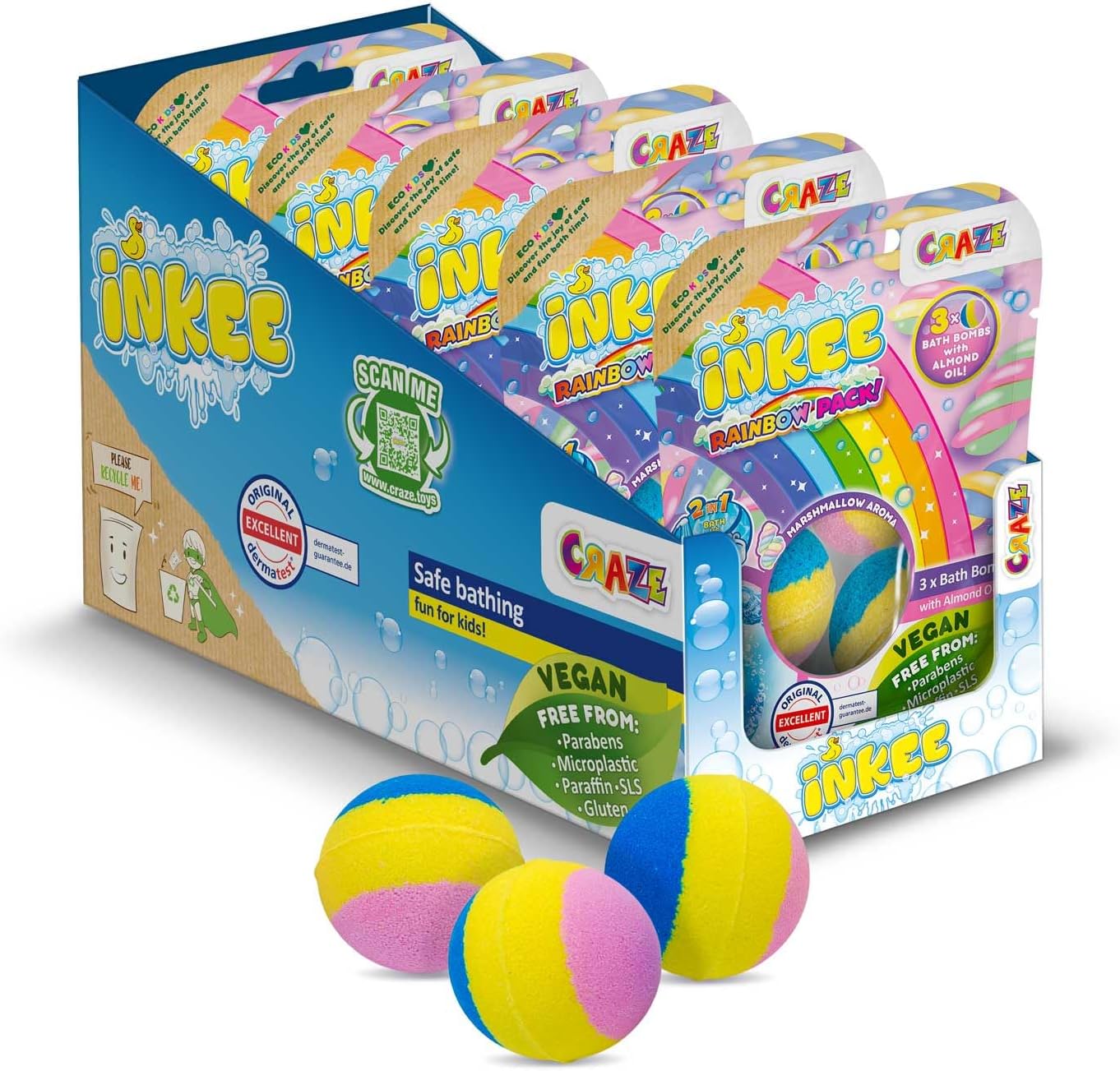INKEE Rainbow Bombe da bagno 60 g 🎈