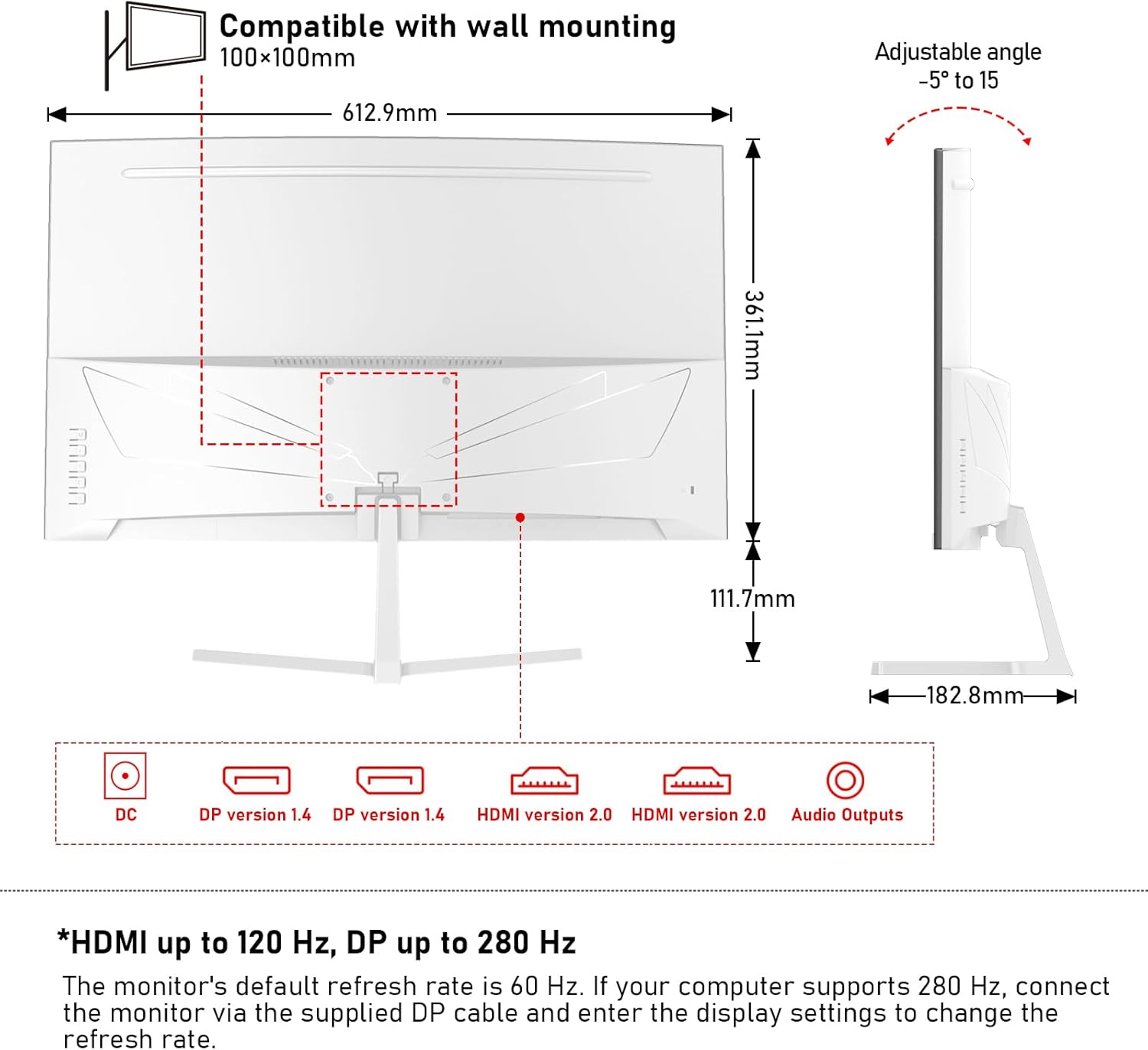 Thumbnail 5 de Gawfolk 27 Inch 280Hz curved gaming monitor