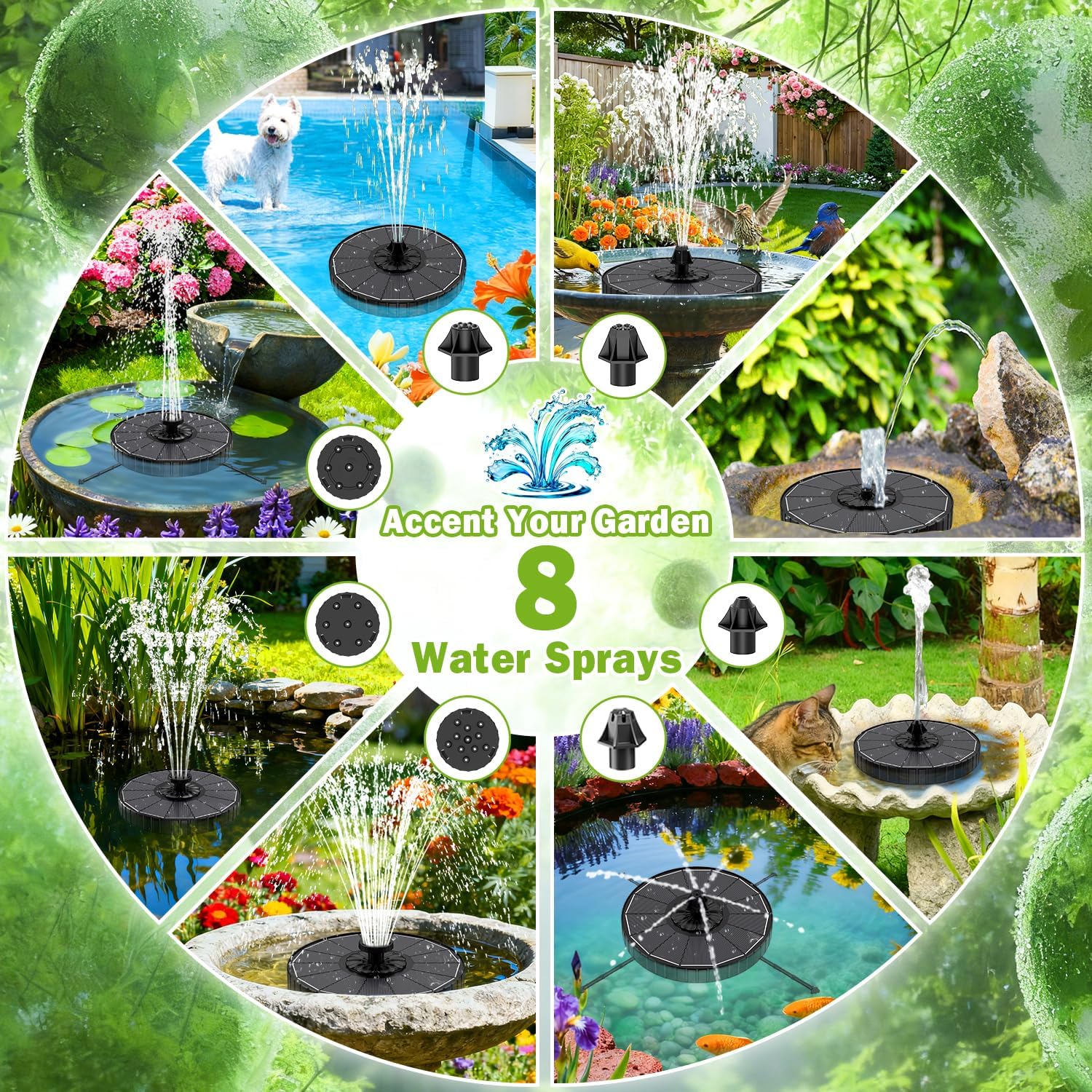 Thumbnail 2 de SZMP Solar Bird Bath Fountain 3.5W