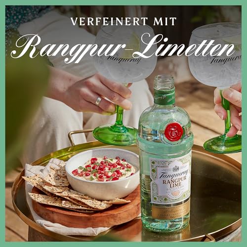 Detalle de Tanqueray Rangpur Lime Gin – fünffach destilliert mit Zitrusfrische (700 ml, 41,3% Vol.)