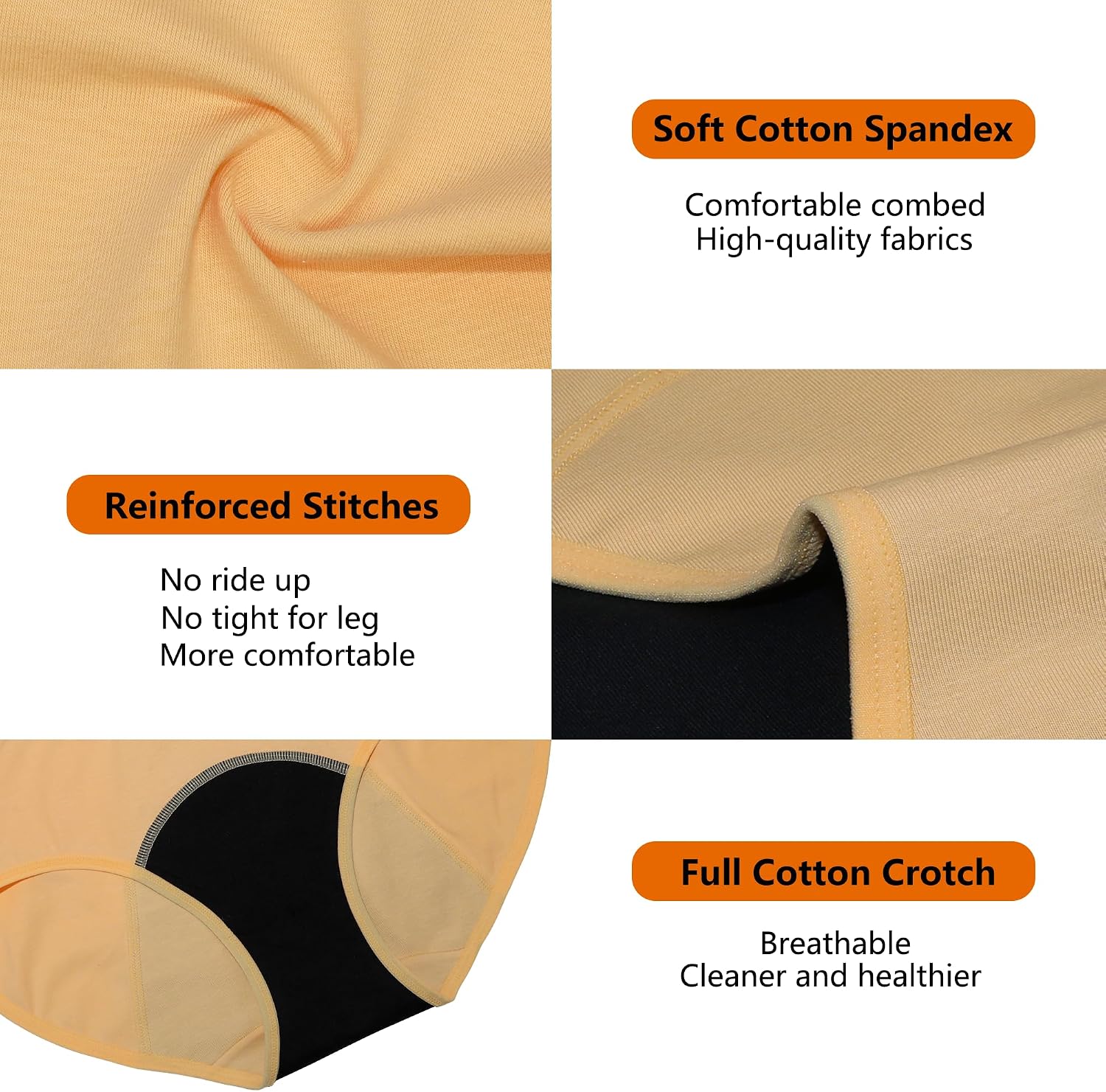 Detalle 2 de Mesachy Teens Girls Period Underwear 5 Sizes 📄