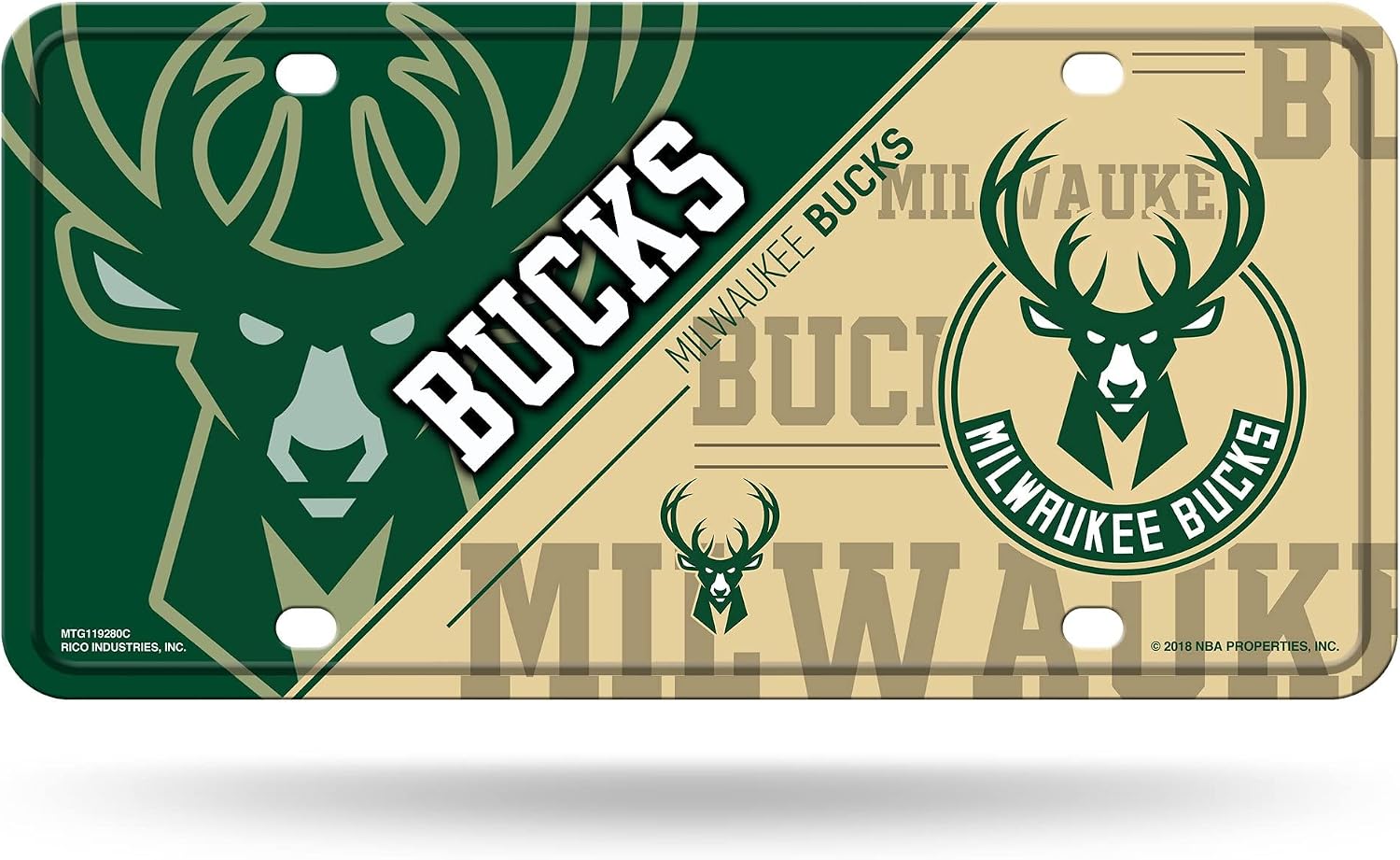 Thumbnail 2 de Rico Industries NBA Basketball Metal Auto Tag (6" x 12") — License Plate Attachment for Truck/Car/SUV