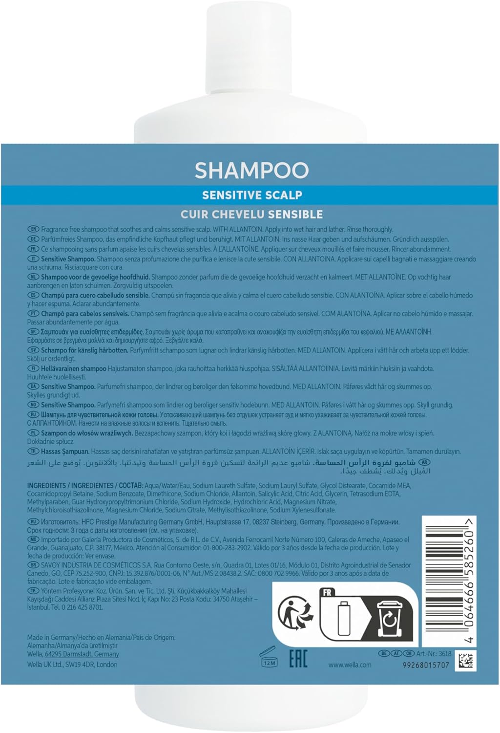 Thumbnail 1 de Wella Professionals INVIGO SCALP BALANCE Sensitive Shampoo per cuoio capelluto secco