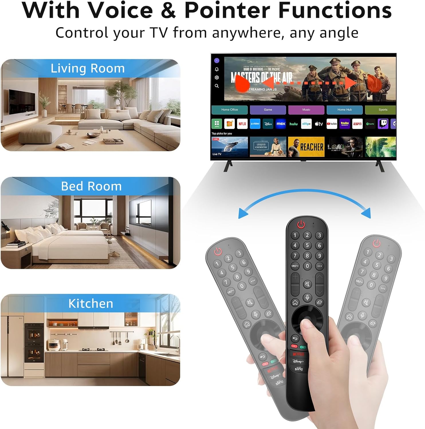 Detalle de Voice Magic Remote Replacement for LG Smart TVs with Voice Function