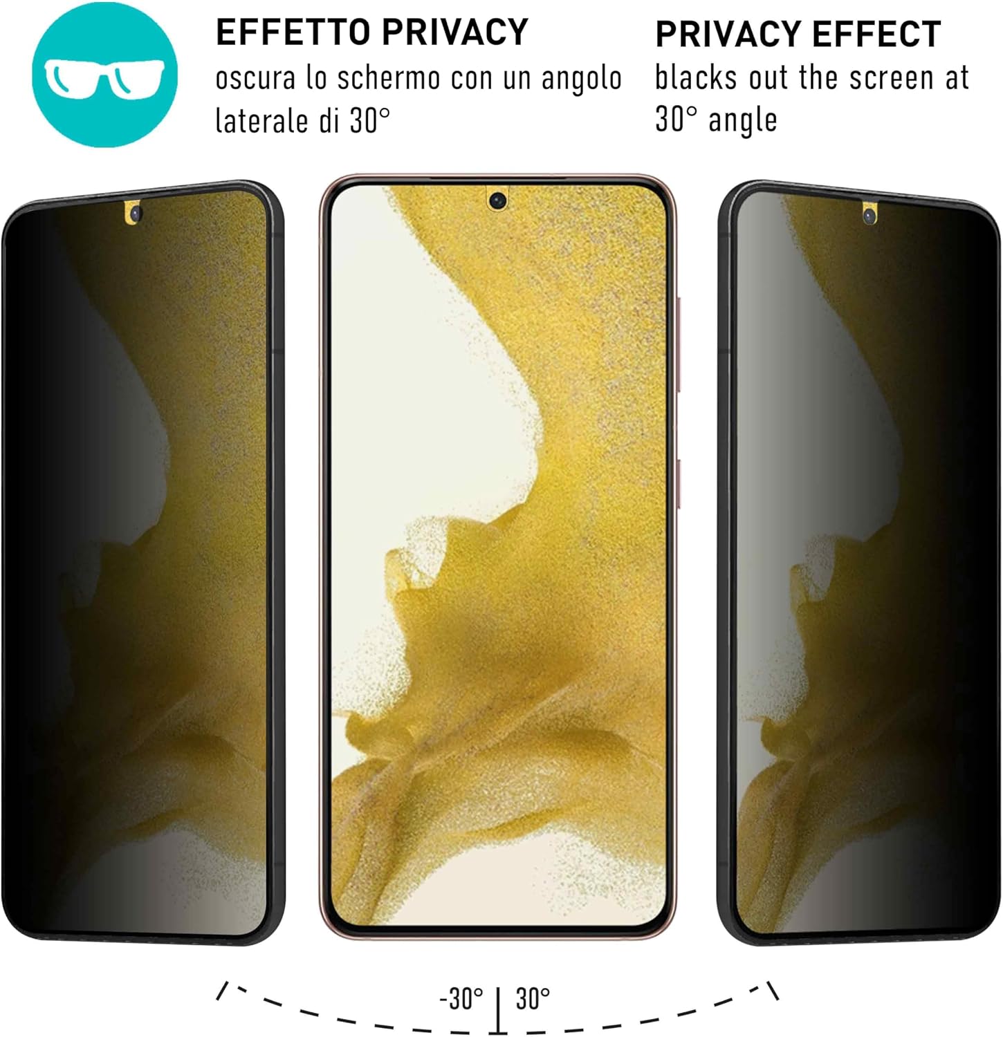 Detalle de Smartect TPU Pellicola Protettiva Privacy (2 pezzi) per Samsung Galaxy S22