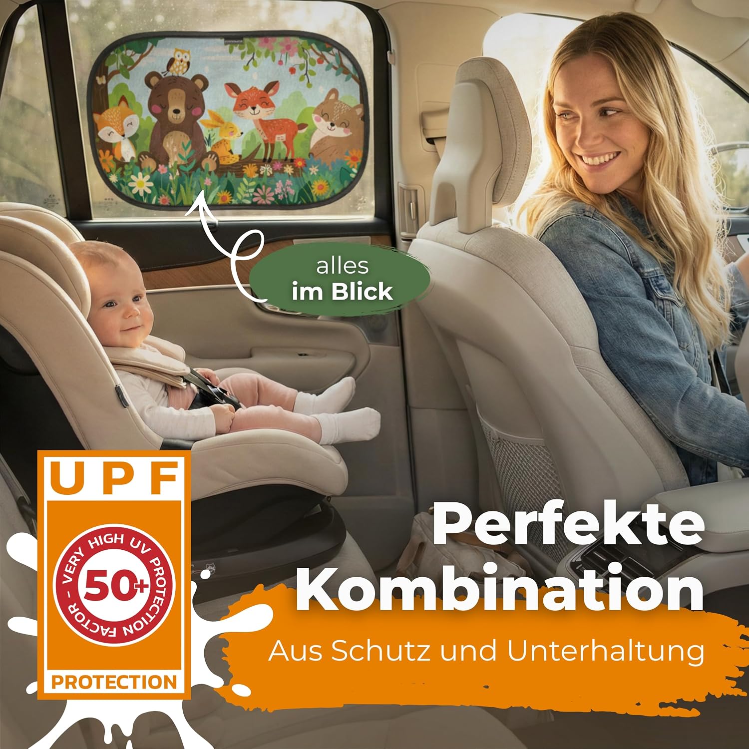 Thumbnail 3 de CARAMAZ Sonnenschutz Auto Baby mit UV Schutz – Opti-Dark GSM100+ Verdunklung 51x31 cm, 2 Stück