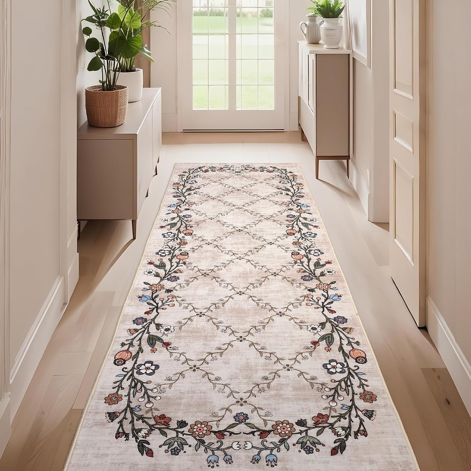 Detalle de GarveeHome floral runner rug 2x6