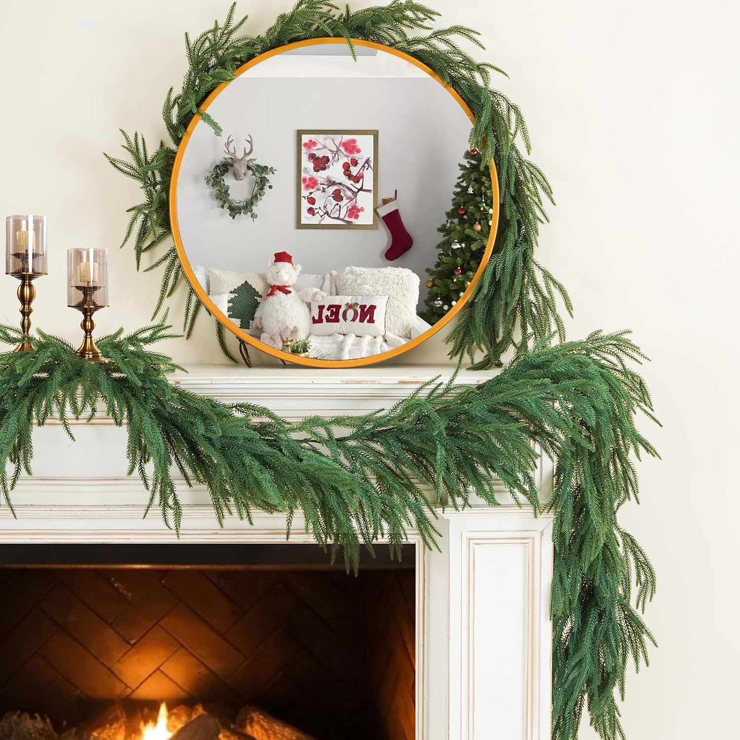 Thumbnail 5 de Artificial Norfolk Pine Garland 9 ft