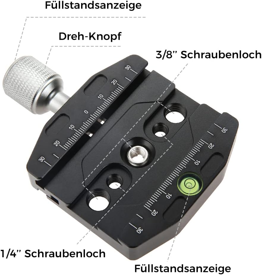 Detalle 2 de Schnellwechselplatte Klemme QR-70 für Arca Swiss