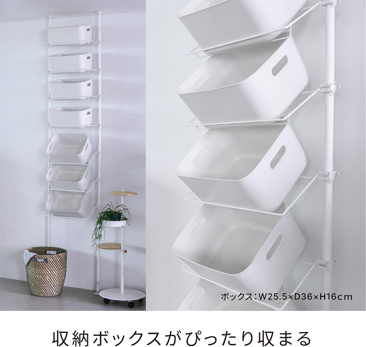 Detalle de 平安伸銅工業 TSR-72WH つっぱりシューズラック 8段・24足対応・幅72cm