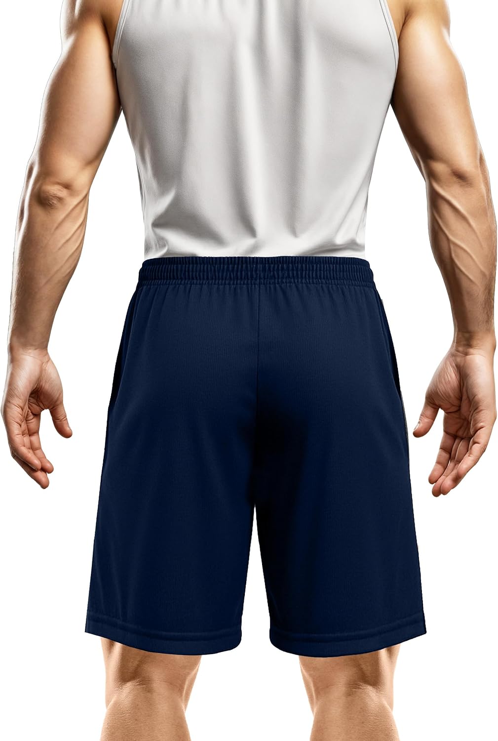 Detalle de NY Threads Pantaloncini sportivi da uomo con asciugatura rapida e tasche (X-Large)