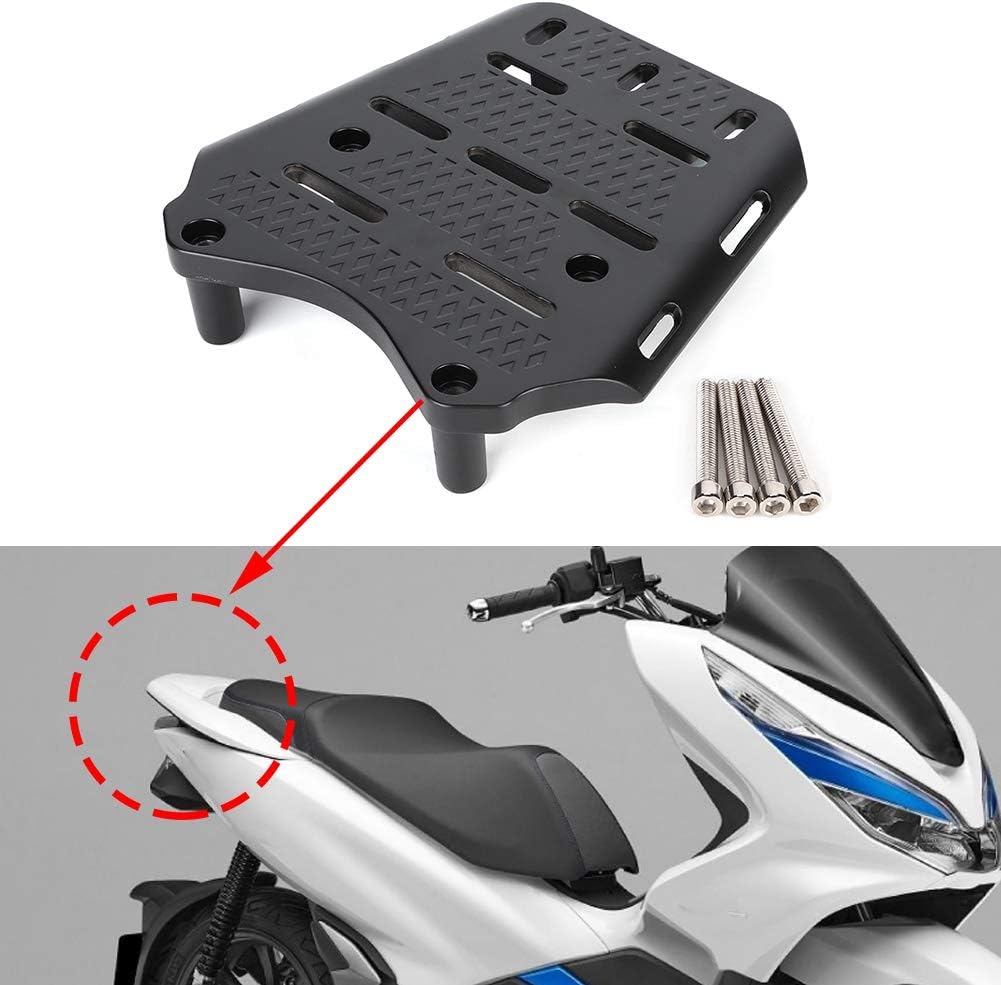 Detalle 2 de Rear Luggage Rack for PCX 125/150 (2014–2019) – CNC Aluminium Alloy Motorcycle Rear Carrier