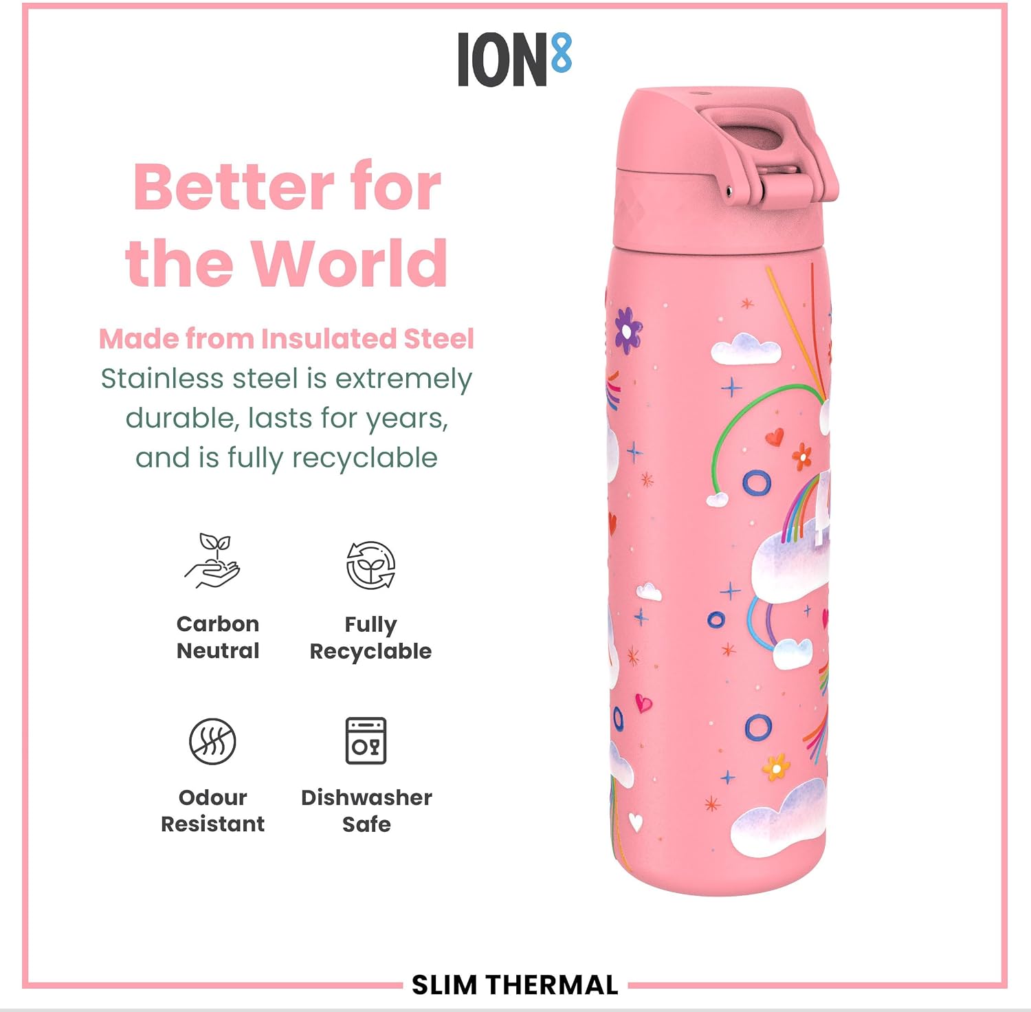 Thumbnail 4 de Ion8 Water Bottle 500 ml/18 oz: Leak-Proof, Easy-Open, BPA-Free and Dishwasher Safe
