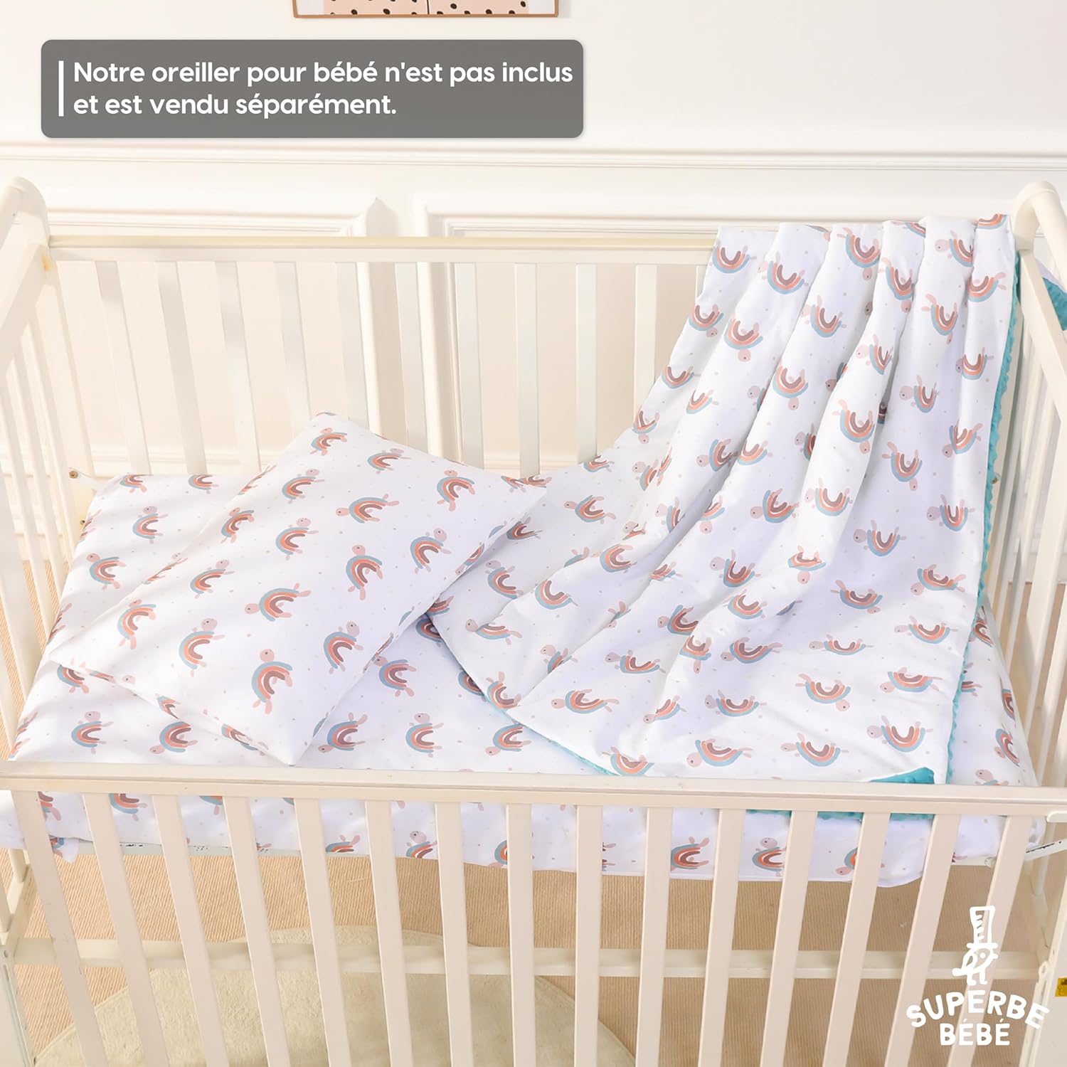 Thumbnail 4 de Couverture Bébé et Enfant en Minky Douce et Coton OEKO-TEX – 100x135 cm