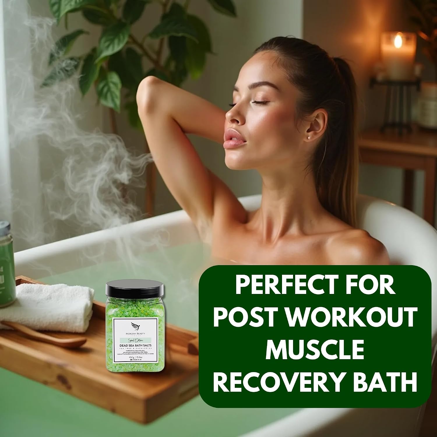 Thumbnail 3 de MOKSHA Sels de bain de la mer Morte au Tea Tree & Eucalyptus pour pieds fatigués