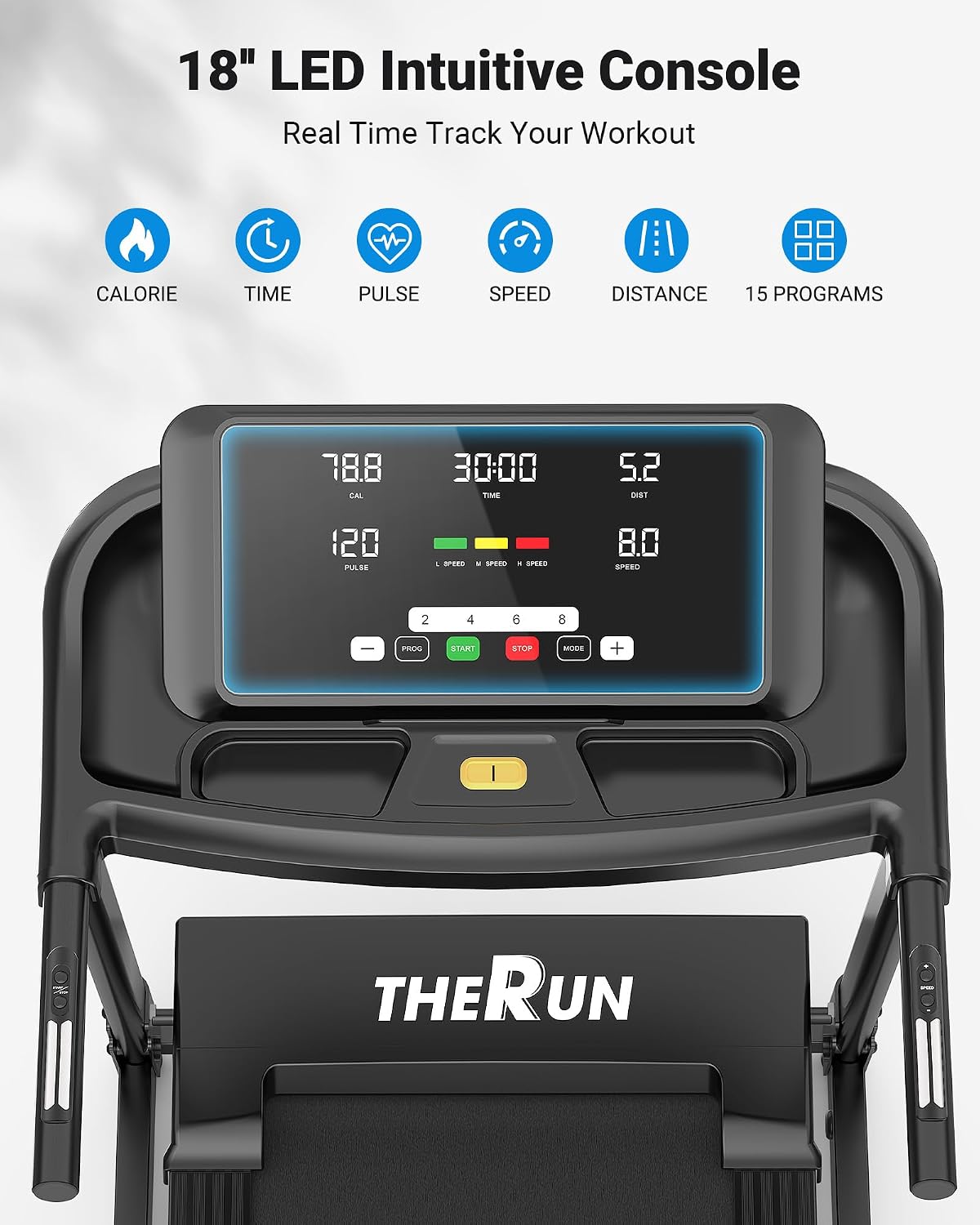 Detalle de THERUN Treadmill 3.0 HP