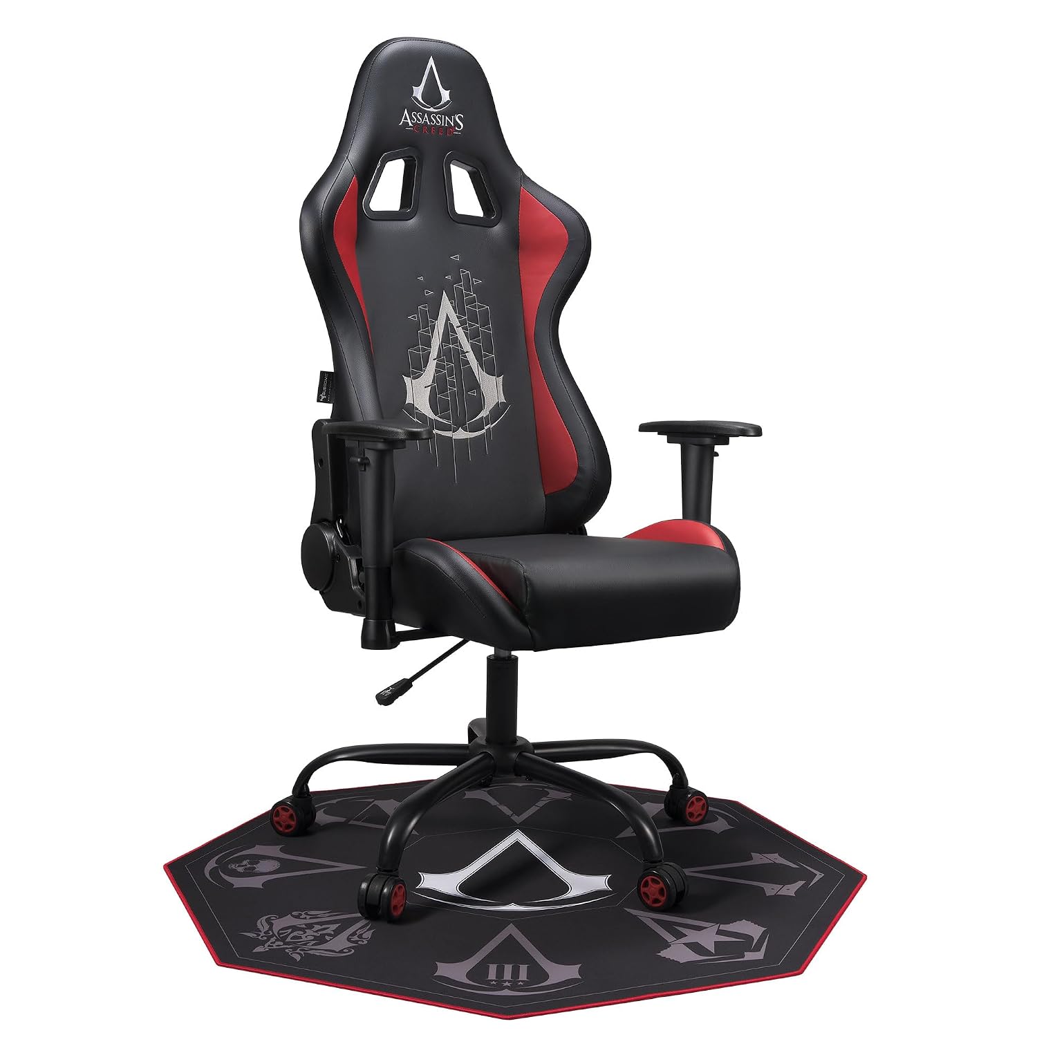 Detalle de Subsonic Assassin’s Creed Gaming-Bodenmatte 100 x 100 cm – rutschfest, schützend fürs Parkett & bequem fürs Gaming