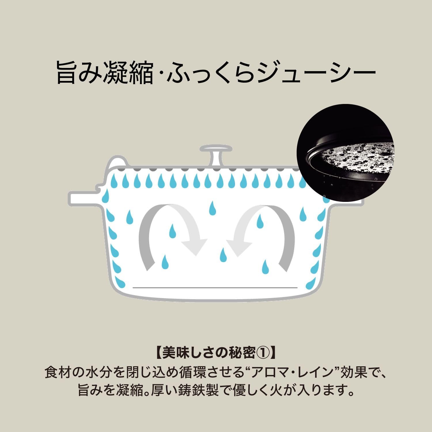Detalle de ストウブ ピコ・ココット ラウンド 40509-484 18cm グレー 鋳物ホーロー鍋 1.7L