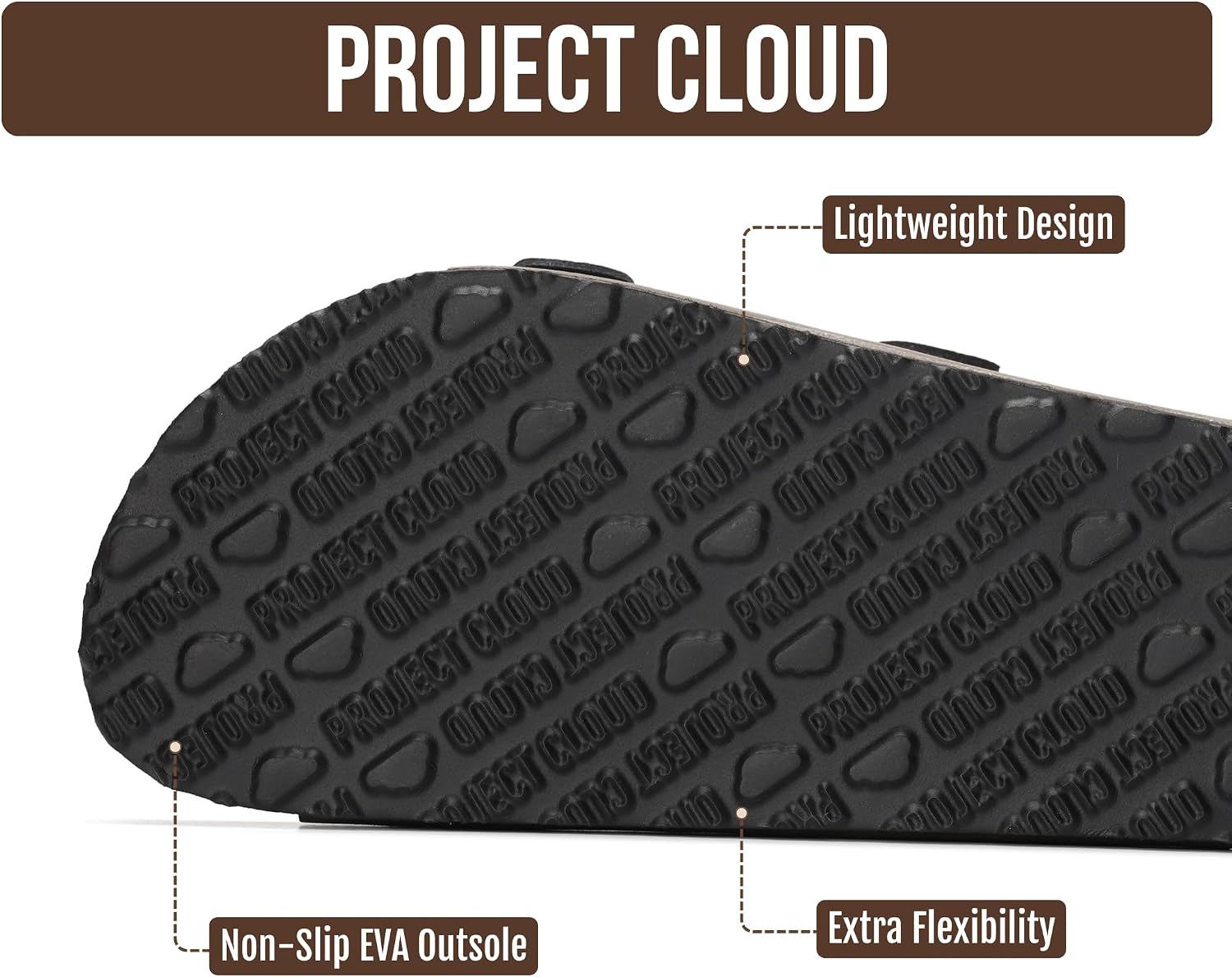 Detalle 2 de Project Cloud Venita: Leather Flat Sandals for Women