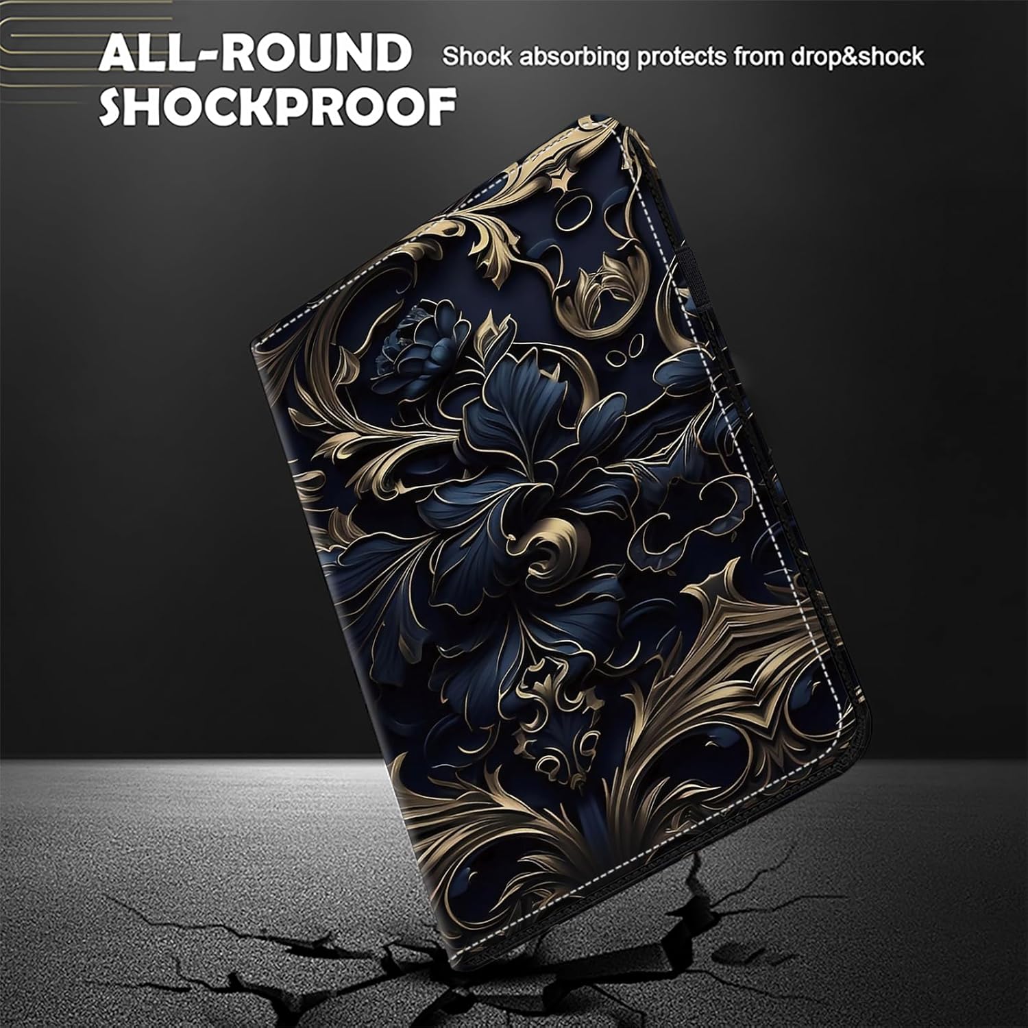 Thumbnail 4 de TUOLISG PU leather flip case for Samsung Galaxy Tab S6 Lite 10.4 (2024/2022/2020) with card slot & stand, blue flower