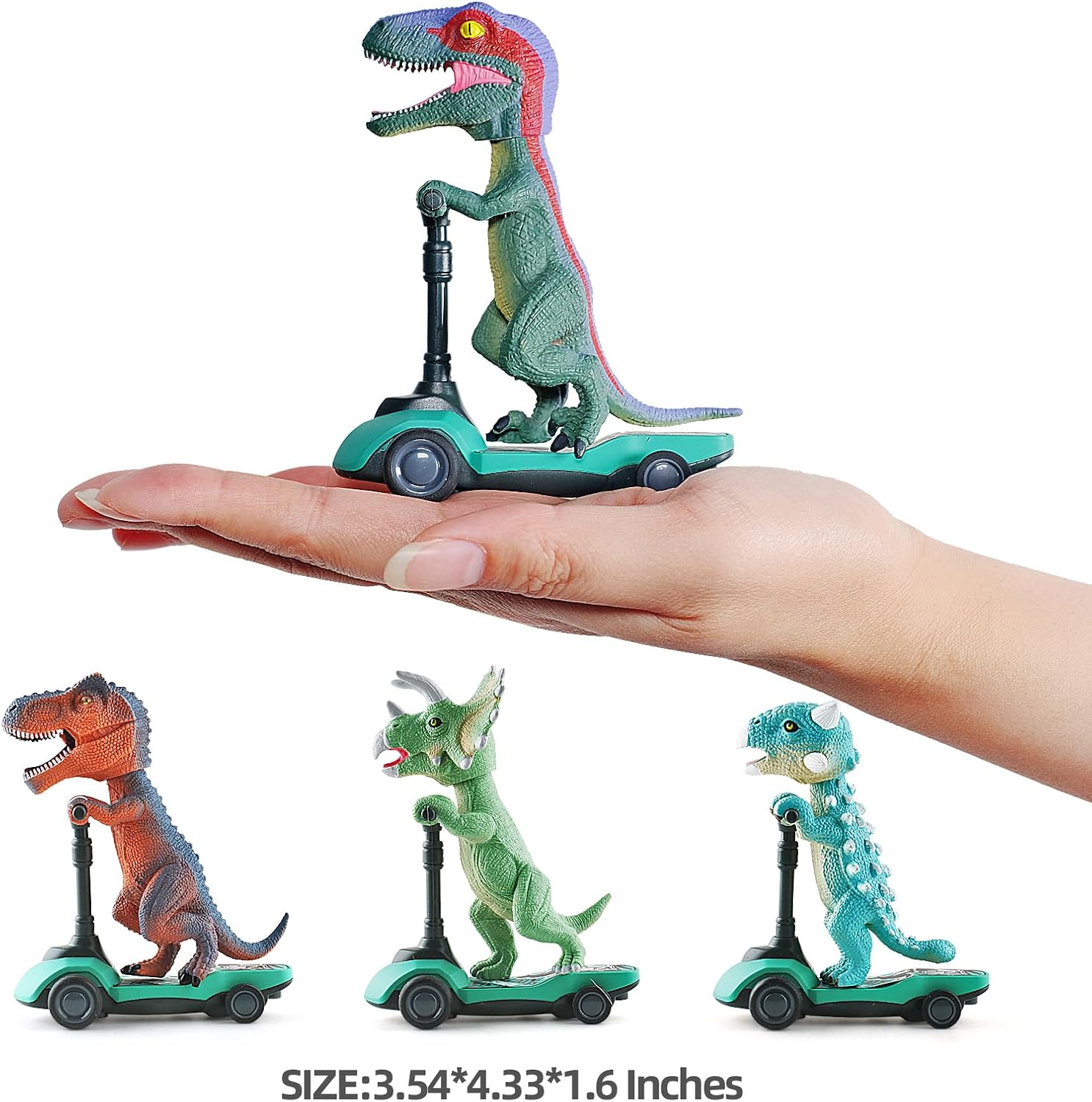 Thumbnail 2 de DINOBROS Dinosaur Scooter Toys 4-Pack