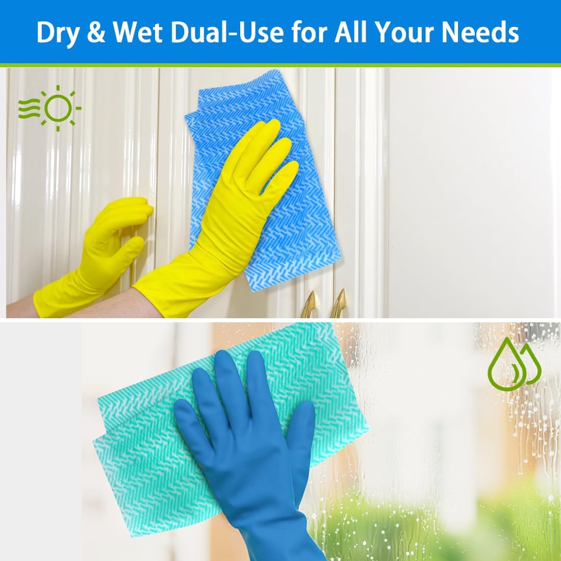 Detalle 2 de AIDEA Cleaning Wipes: Reusable 12x12 Inch Paper Towels for Kitchen, Dish, and More