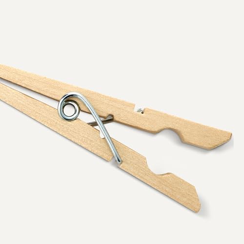 Thumbnail 3 de Amazon Basics Wäscheklammern aus Holz mit Feder – 100 Stück