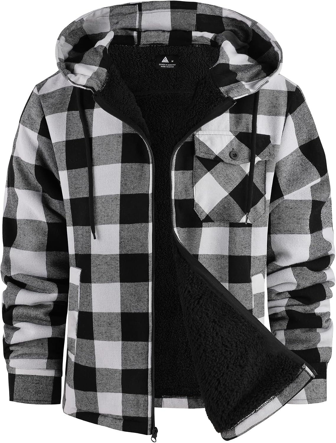 Detalle 2 de V VALANCH Men's Sherpa-Lined Flannel Jacket