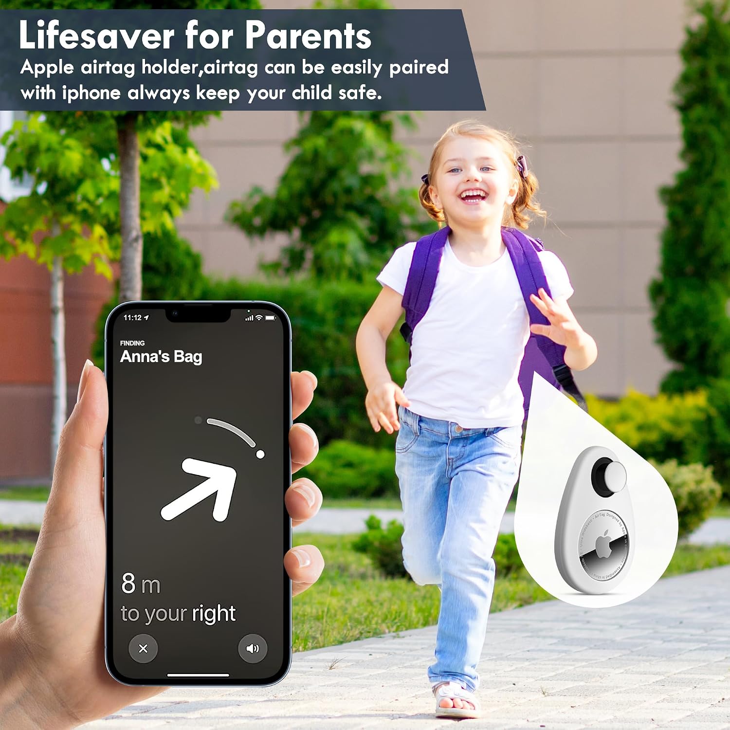 Thumbnail 4 de lulaven Airtag Holder for Kids Hidden 2 Pack with Magnetic Lock Pin