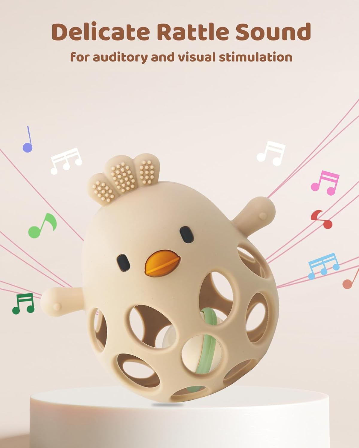 Thumbnail 4 de ChooKaChoo 2-in-1 Baby Teething Rattle Toy (3–12 Months) — Food-Grade Silicone Teether & Rattle