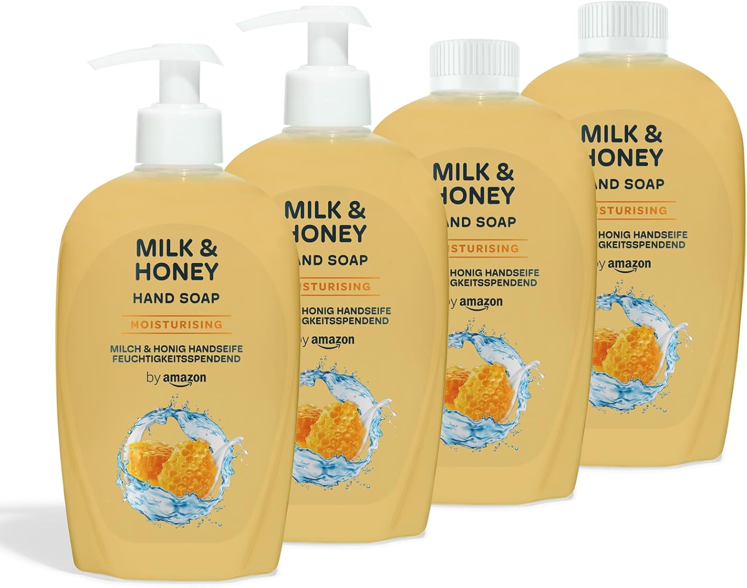 Amazon Savon mains Lait miel 4x500 ml