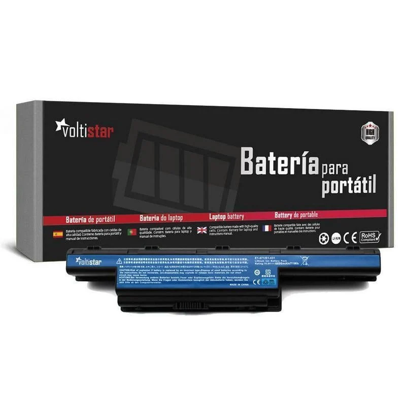 Detalle de Batería de Portátil OEM de 6600 mAh, 9 celdas para Acer Aspire/TravelMate y Gateway
