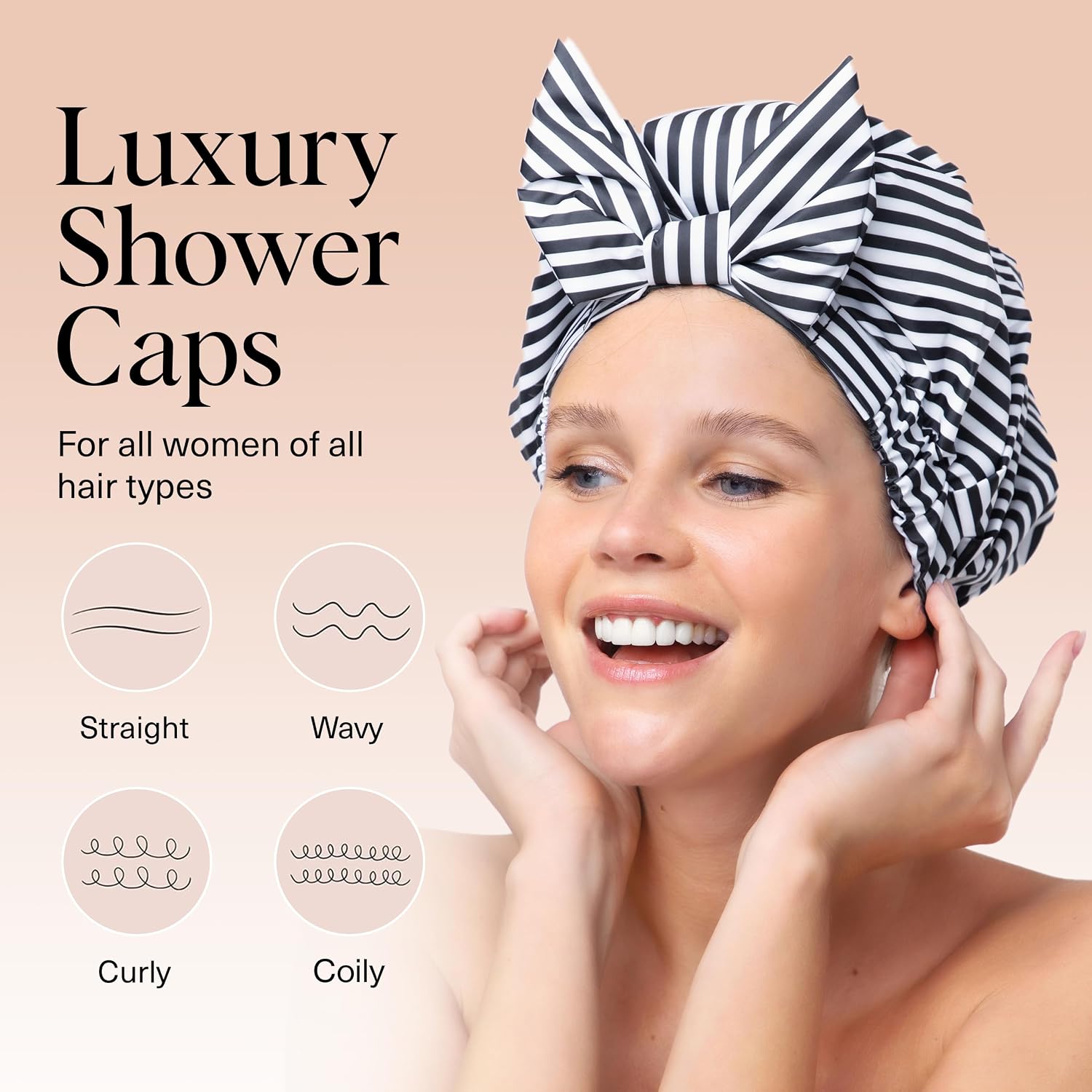 Detalle de Kitsch cuffia da doccia Luxury Stripe