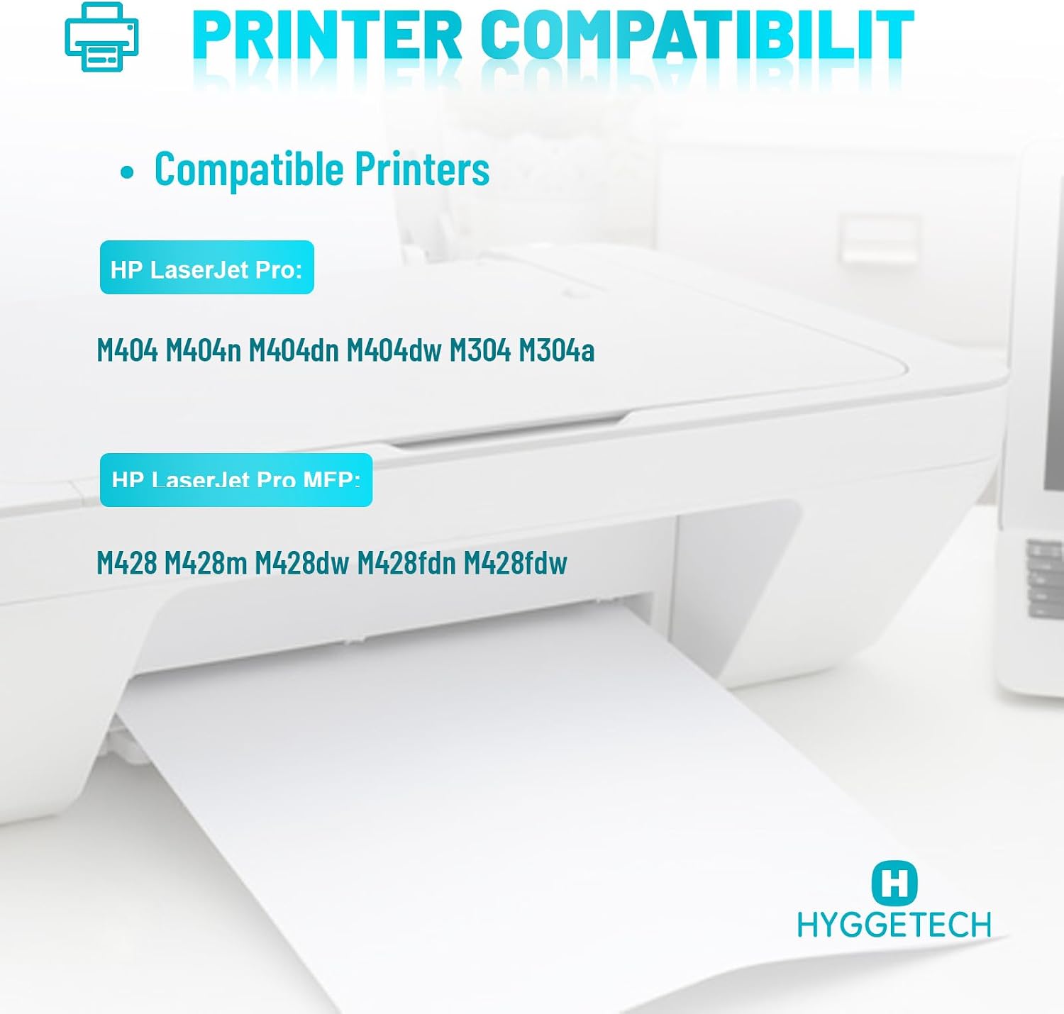 Detalle 2 de Hyggetech 59A CF259A Toner con chip compatibile HP 59A CF259A per LaserJet Pro M428/M404/M304