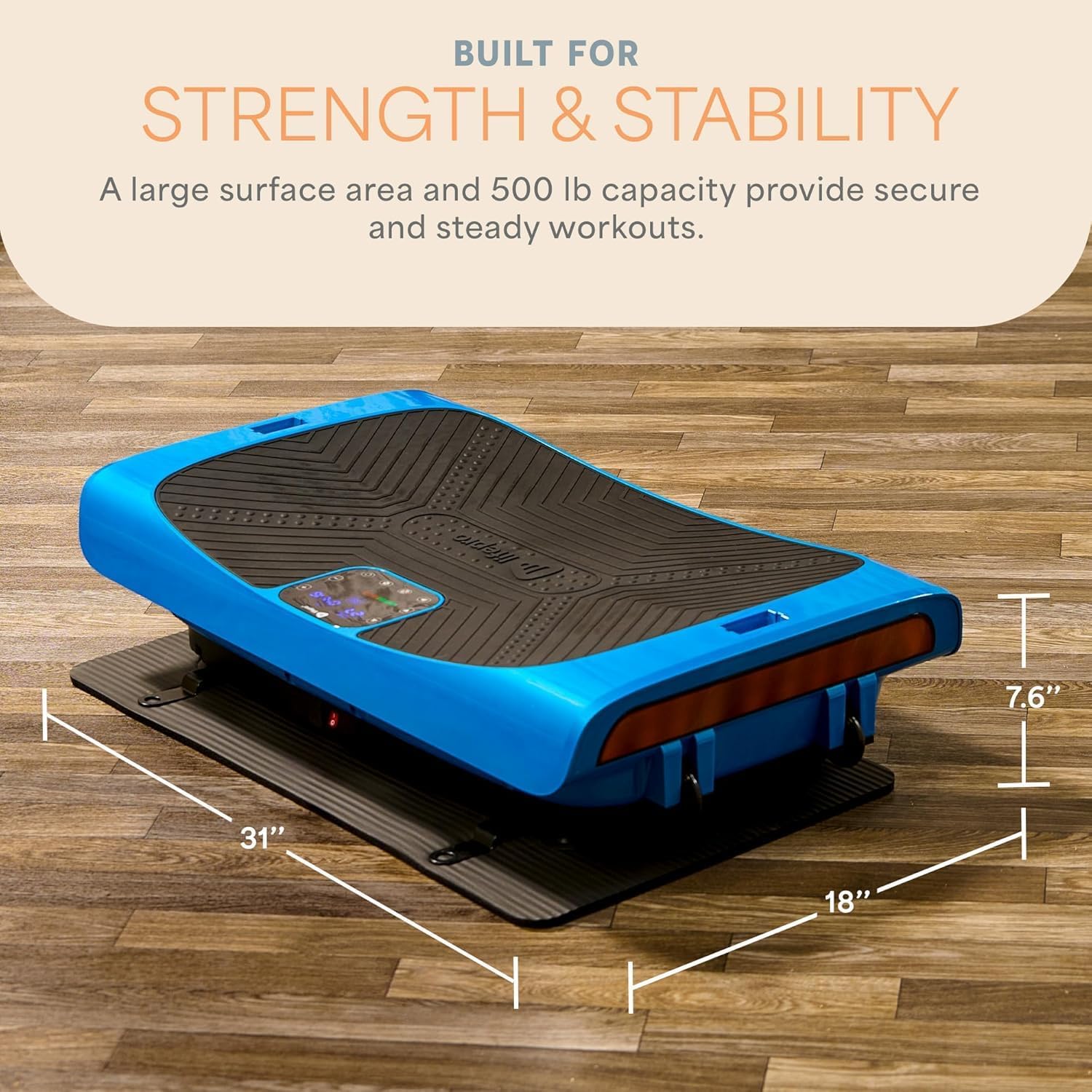 Detalle de Lifepro Rumblex Pro LP-RMXPRO-BLU 4D Curved Vibration Plate with Bluetooth