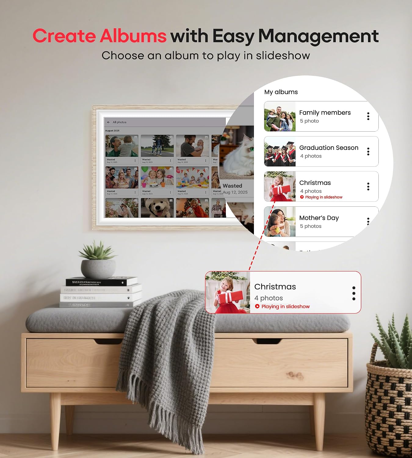 Detalle 1 de Frameo Digital Picture Frame 64GB