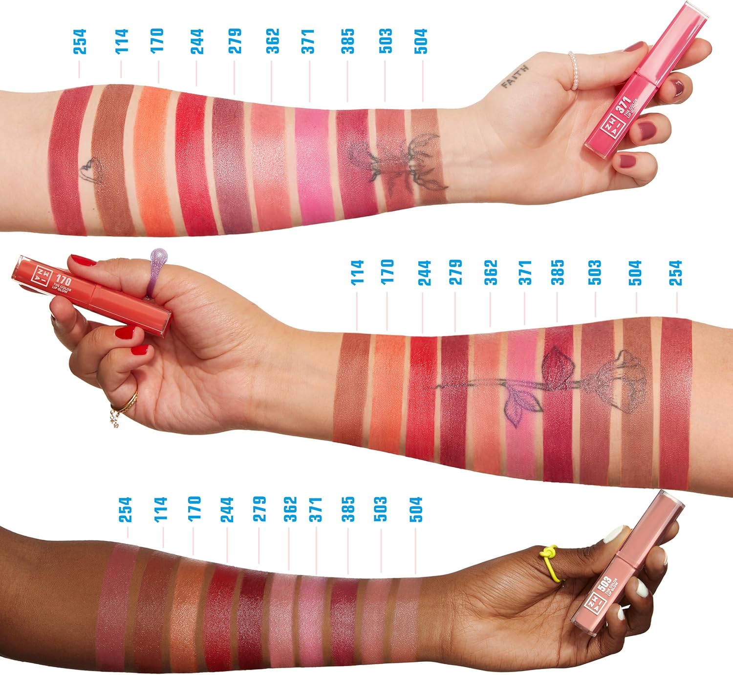 Thumbnail 4 de 3INA MAKEUP The Color Lip Glow 254 – Rosa scuro Nudo: rossetto-gloss modulabile e idratante