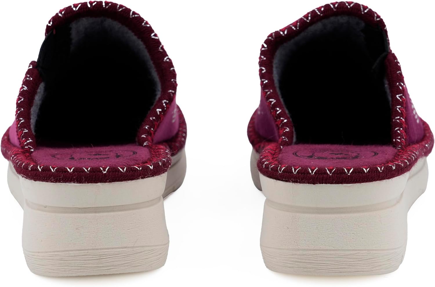 Detalle 2 de JOMIX Chaussons Femme Compensés Hiver – Orthopédiques, Strass, Fabriqués en Italie