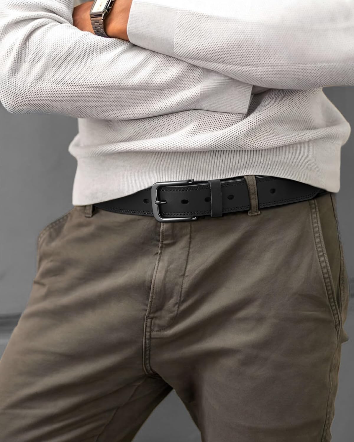 Detalle de CHAOREN Men's Leather Belt 35mm