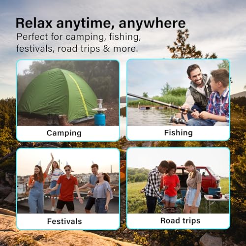 Thumbnail 6 de Vivo Technologies Set of 2 Folding Camping Chairs with Built-in Cooler Bags