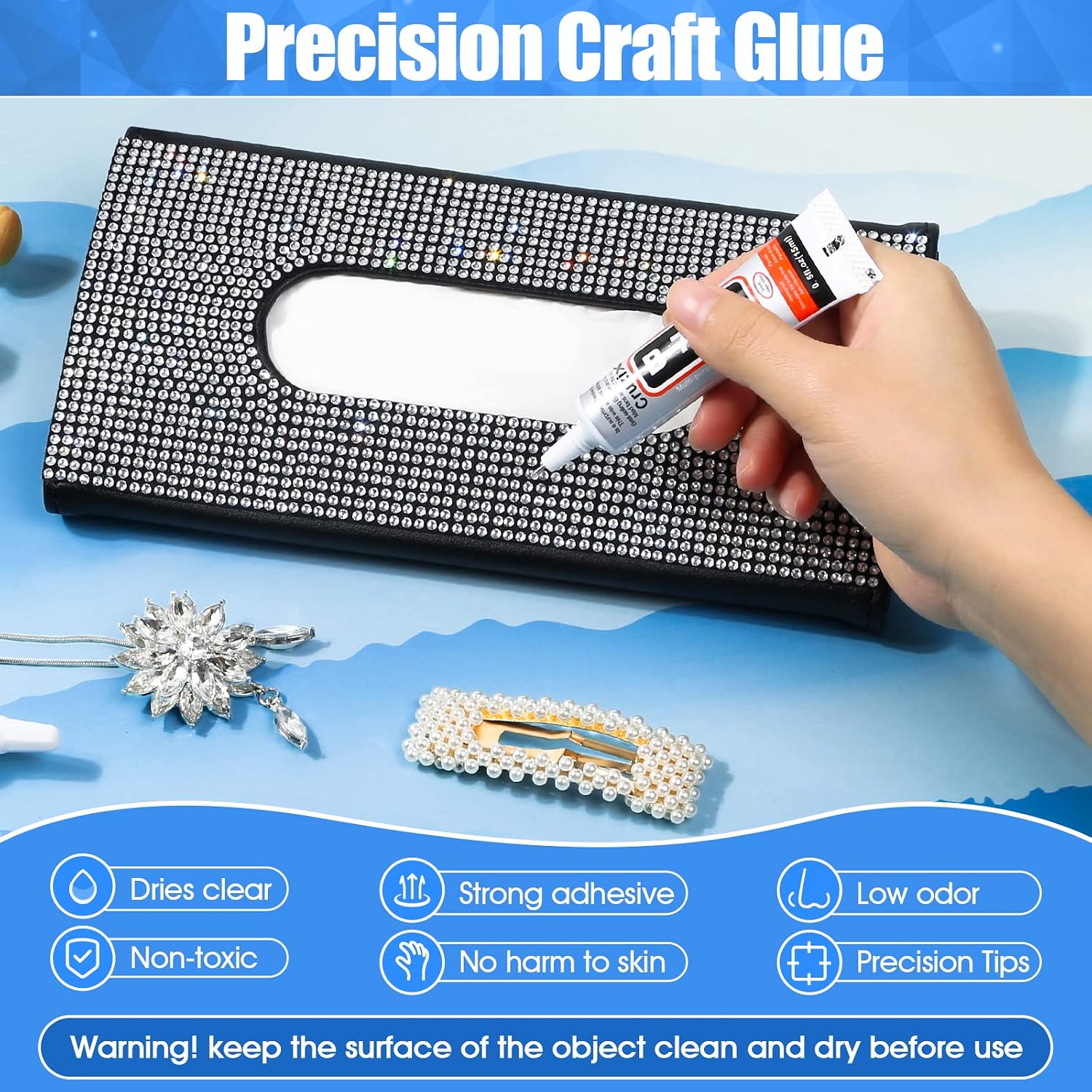 Detalle 2 de Cruzix B-7000 Clear Precision Adhesive for Crafts and Small Repairs