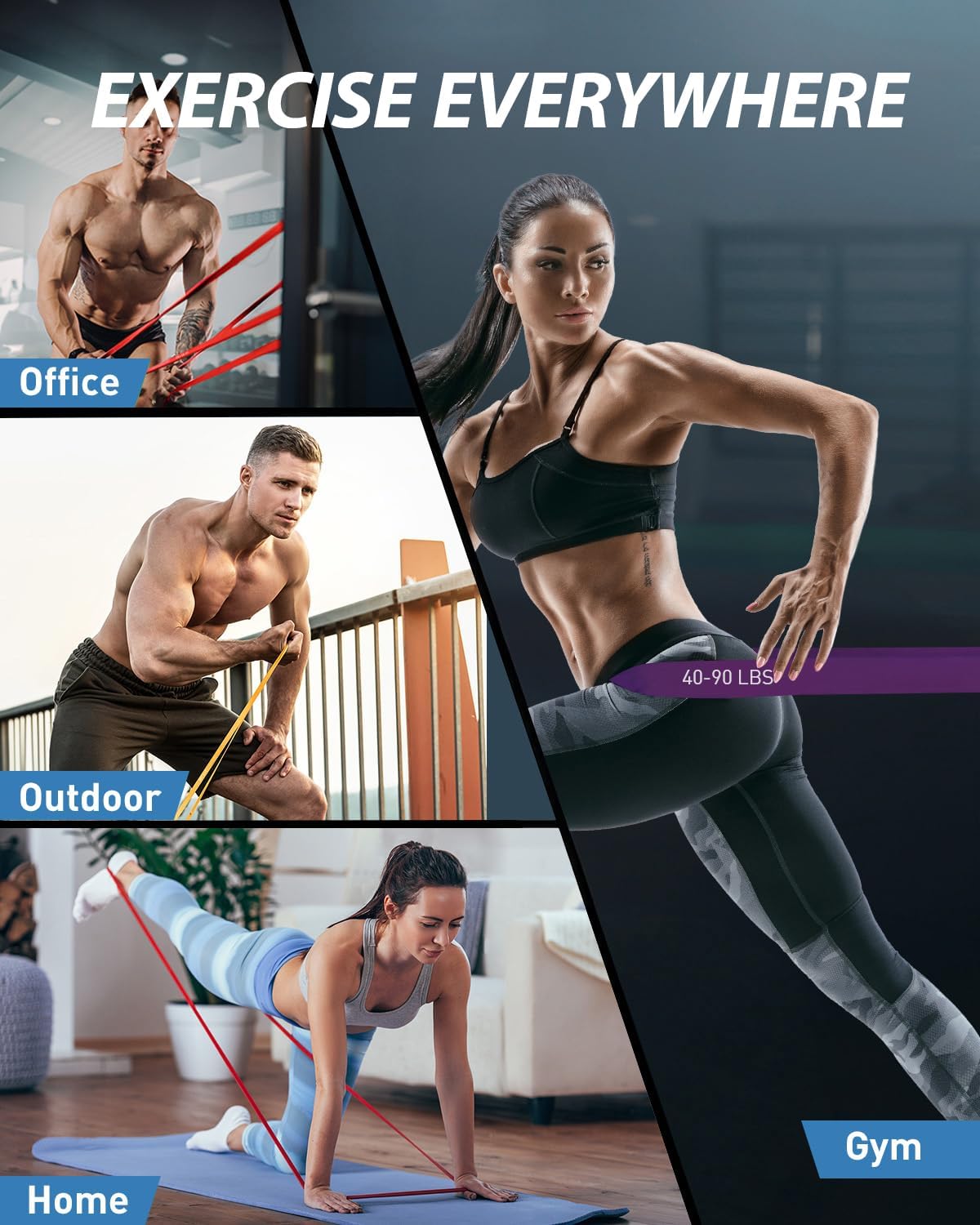 Detalle 2 de Dapofajo Resistance Bands, Silicone