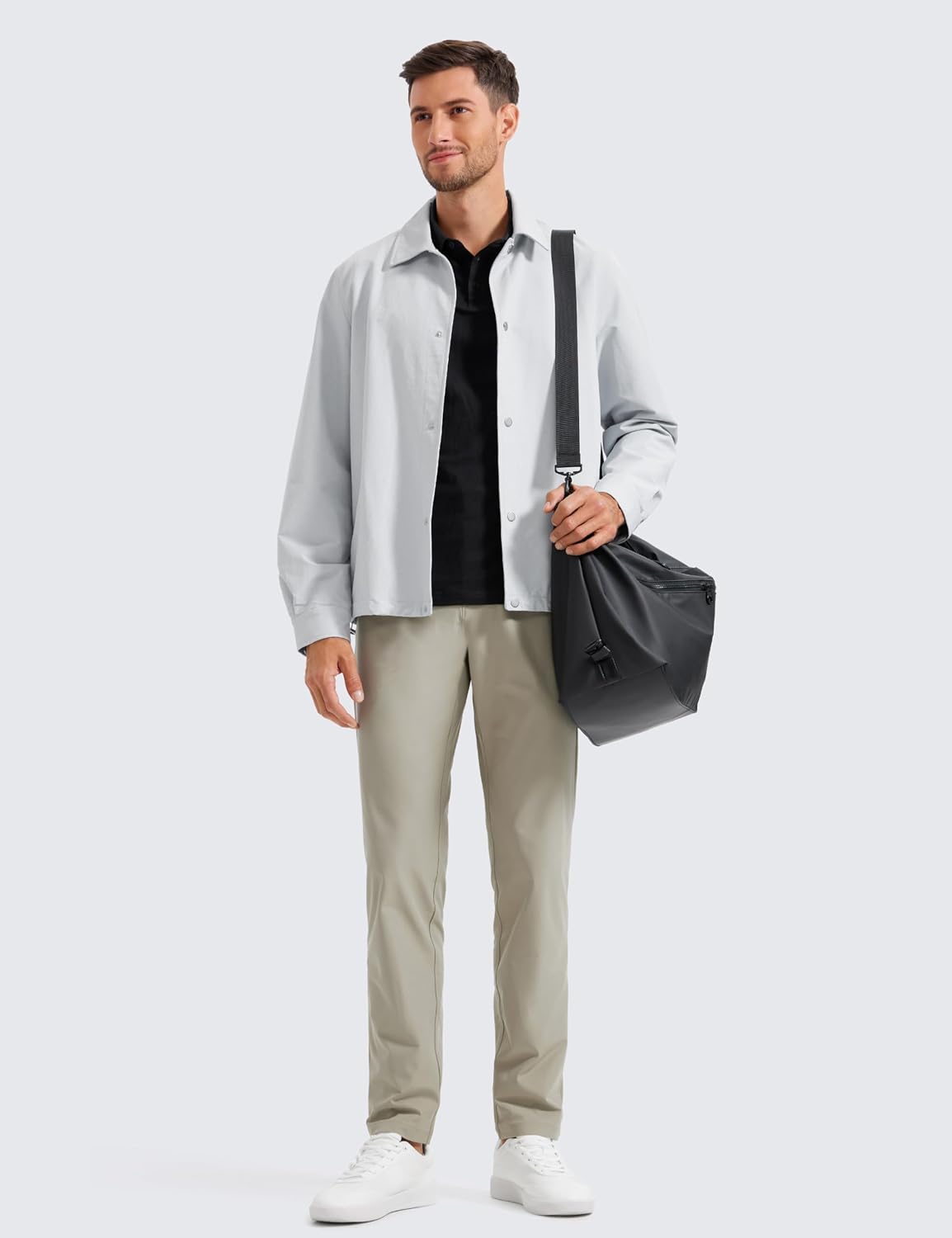 Detalle de Pantalon de golf CRZ YOGA All Day Comfy pour homme à 5 poches – séchage rapide et extensible