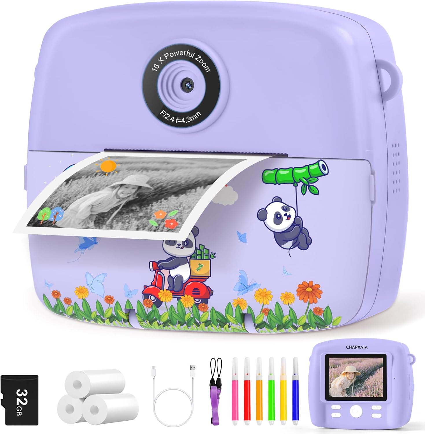 CNAPXAIA Appareil Photo Enfants 32GB