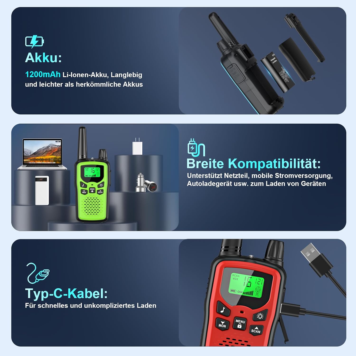 Thumbnail 4 de Walkie Talkie Kinder 4er Set