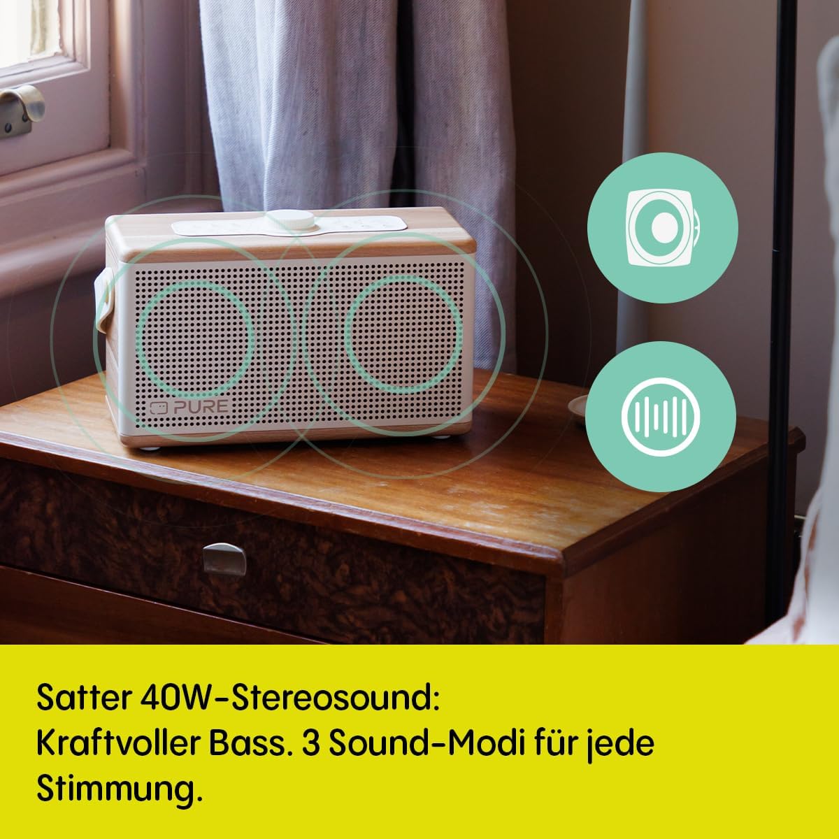 Thumbnail 1 de Pure Classic Aura Bluetooth-Lautsprecher 40 W 🔊