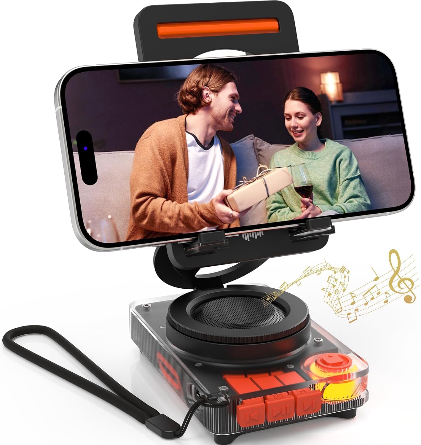 ANCwear Support portable pour téléphone et haut-parleur Bluetooth — son HD, design pliable